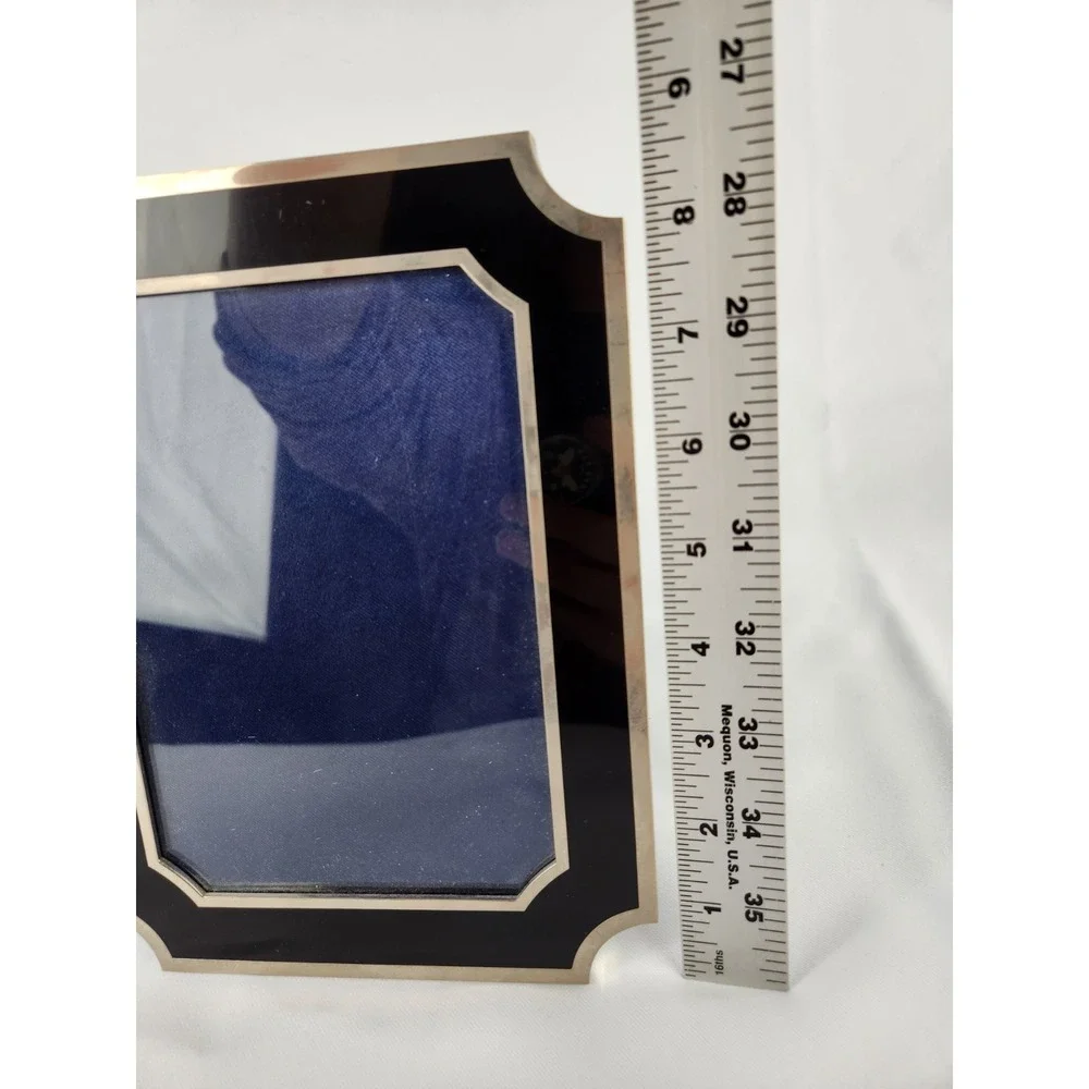 Martha‎ Stewart Picture Metal Frame 5x7 Black Silver Heavy, Quality Photograph